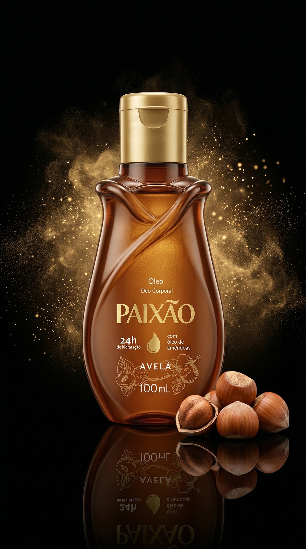 Paixão Körperöl Haselnuss 100 ml – brasilianisches Body Oil mit Mandel- und Haselnussöl
