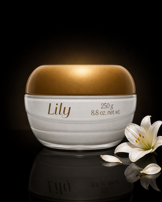 O Boticário Lily satinierte Körpercreme 250 g mit weisser Lilie
