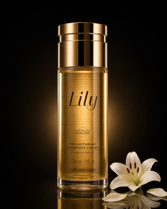 O Boticário Lily parfümiertes Körperöl 150 ml mit weisser Lilie