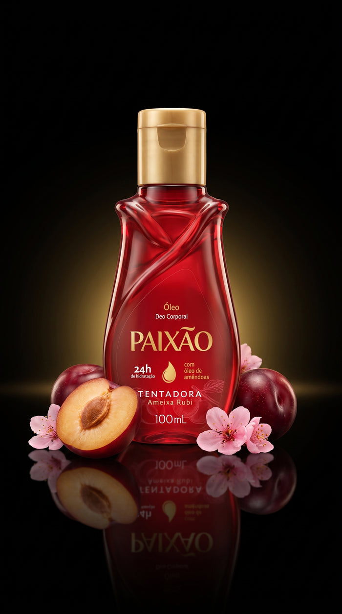 Paixão Körperöl Verführerische Rubinpflaume, brasilianisches Body Oil mit Pflaumen